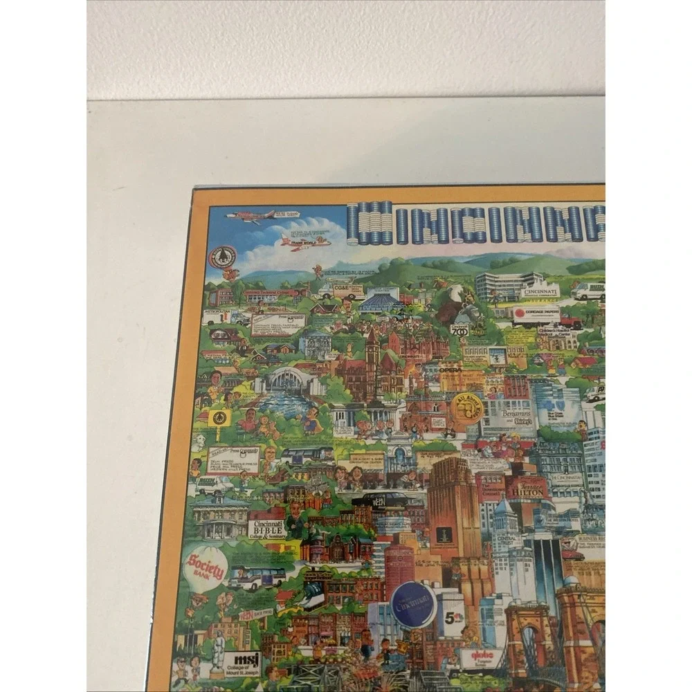 City Of Cincinnati Ohio, USA 1988 Jigsaw Puzzle by Buffalo Games 504 Pieces-NEW